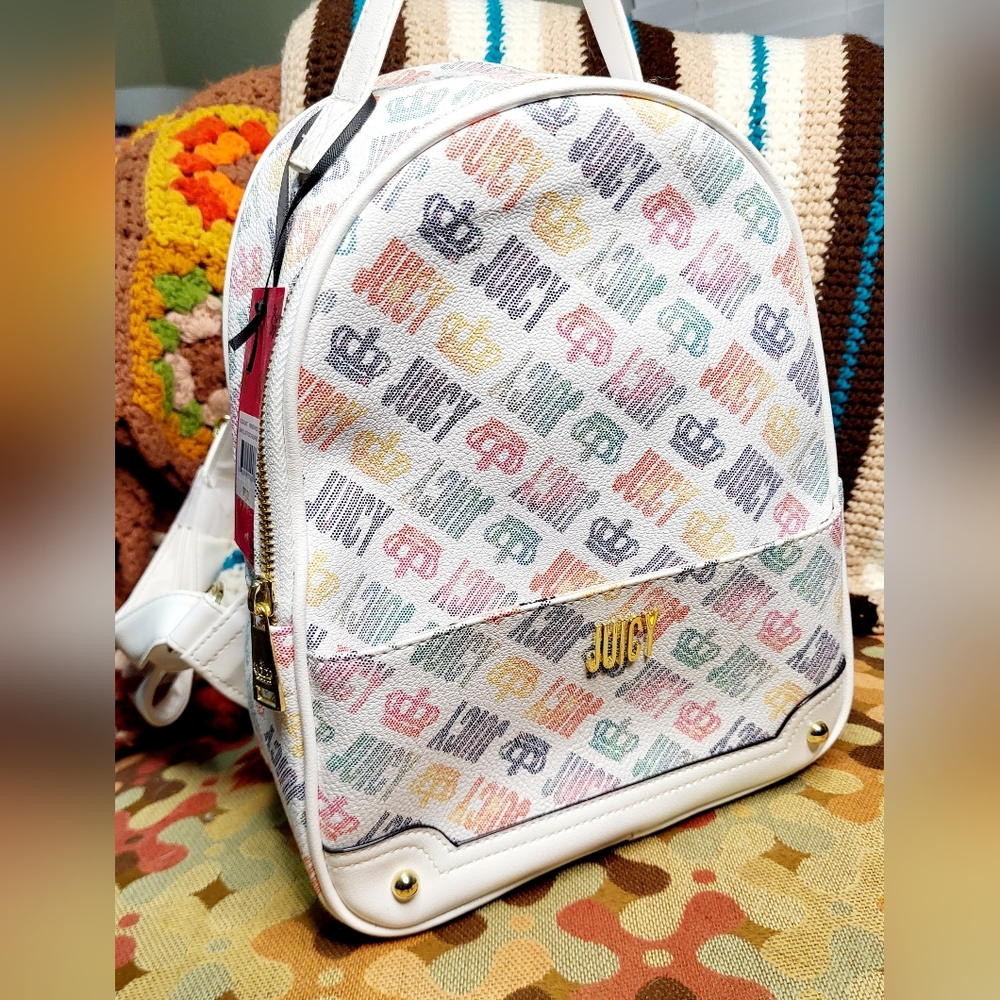 Juicy Couture Monogram Backpack Rainbow